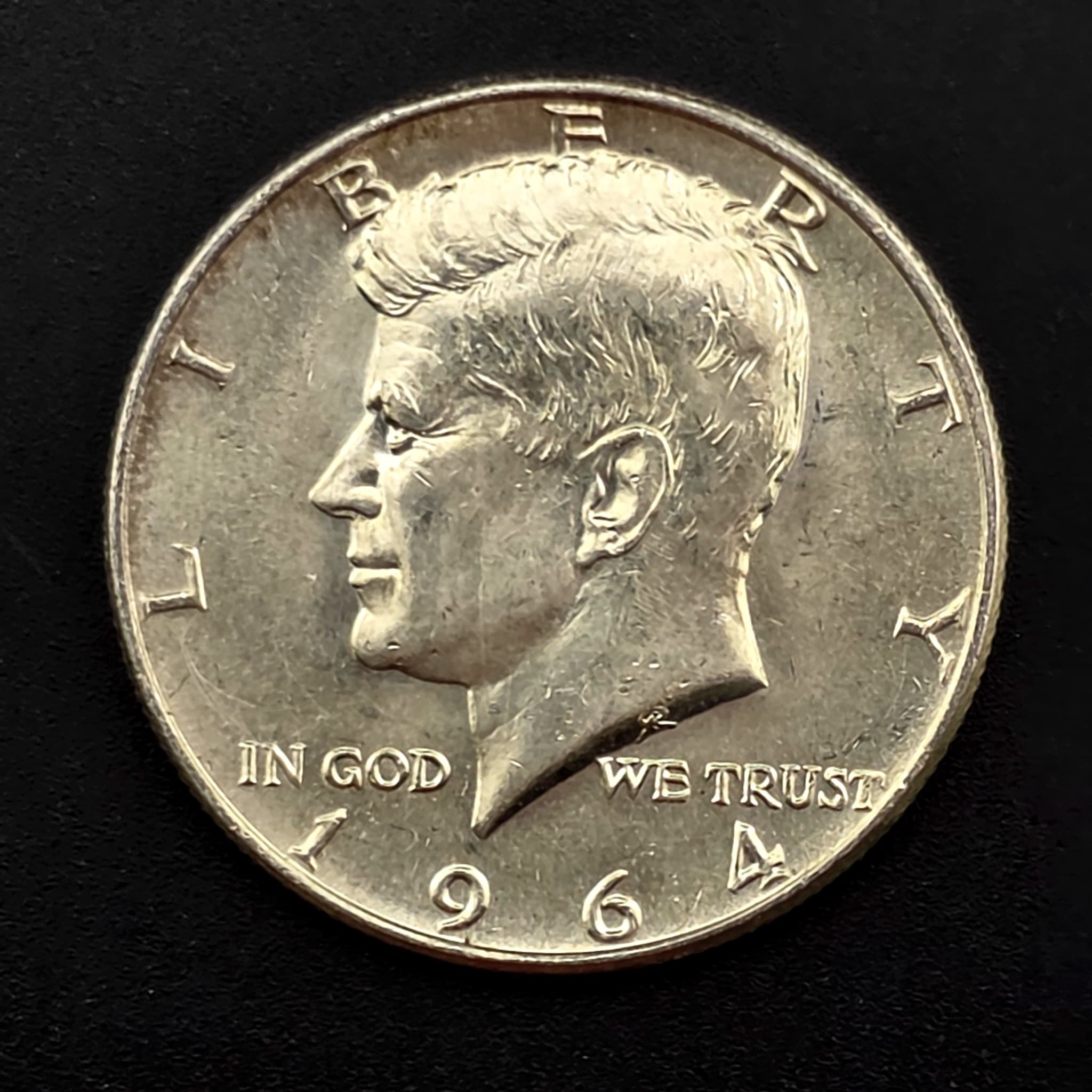 1964 Kennedy Half Dollar, 90% Silver