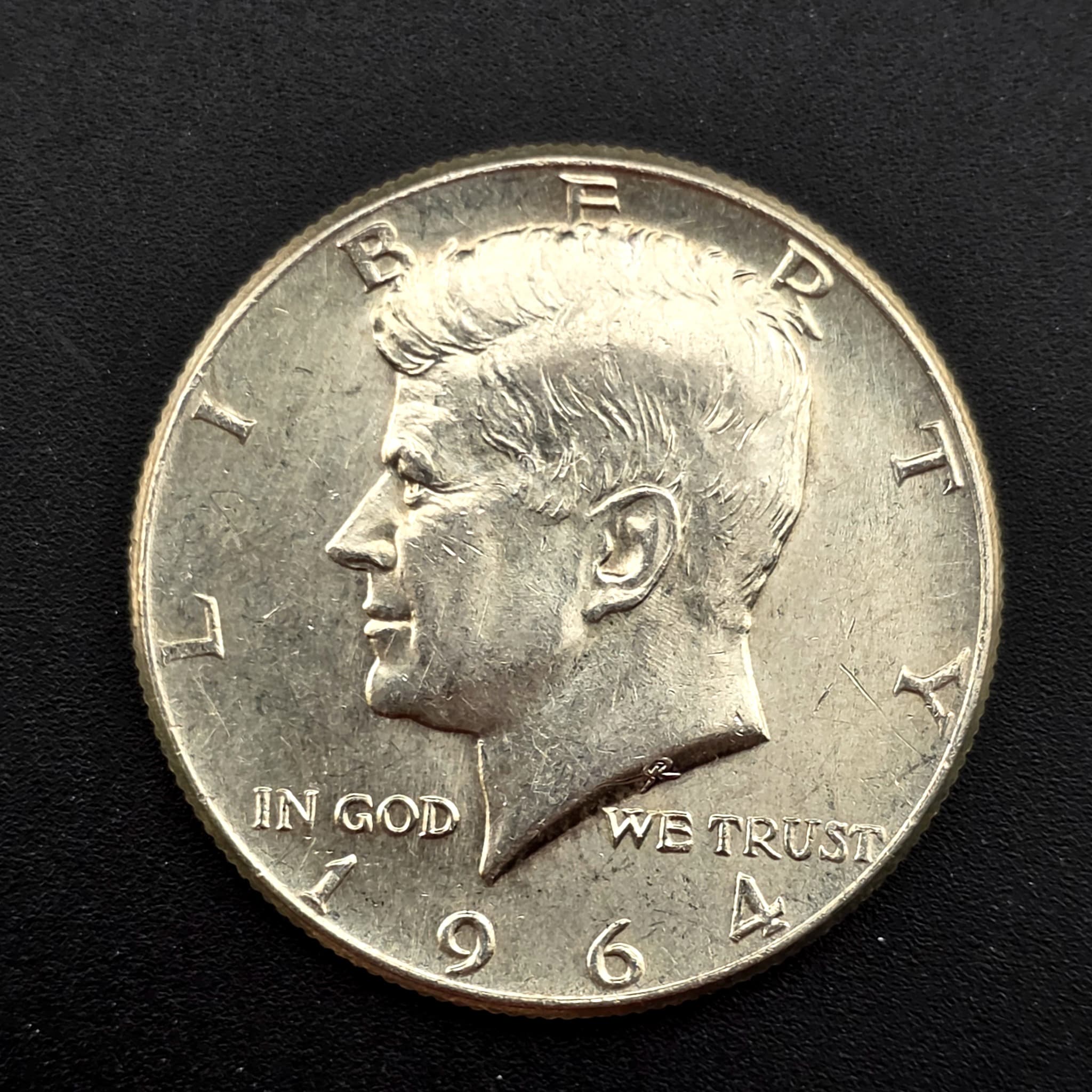 1964 Kennedy Half Dollar, 90% Silver