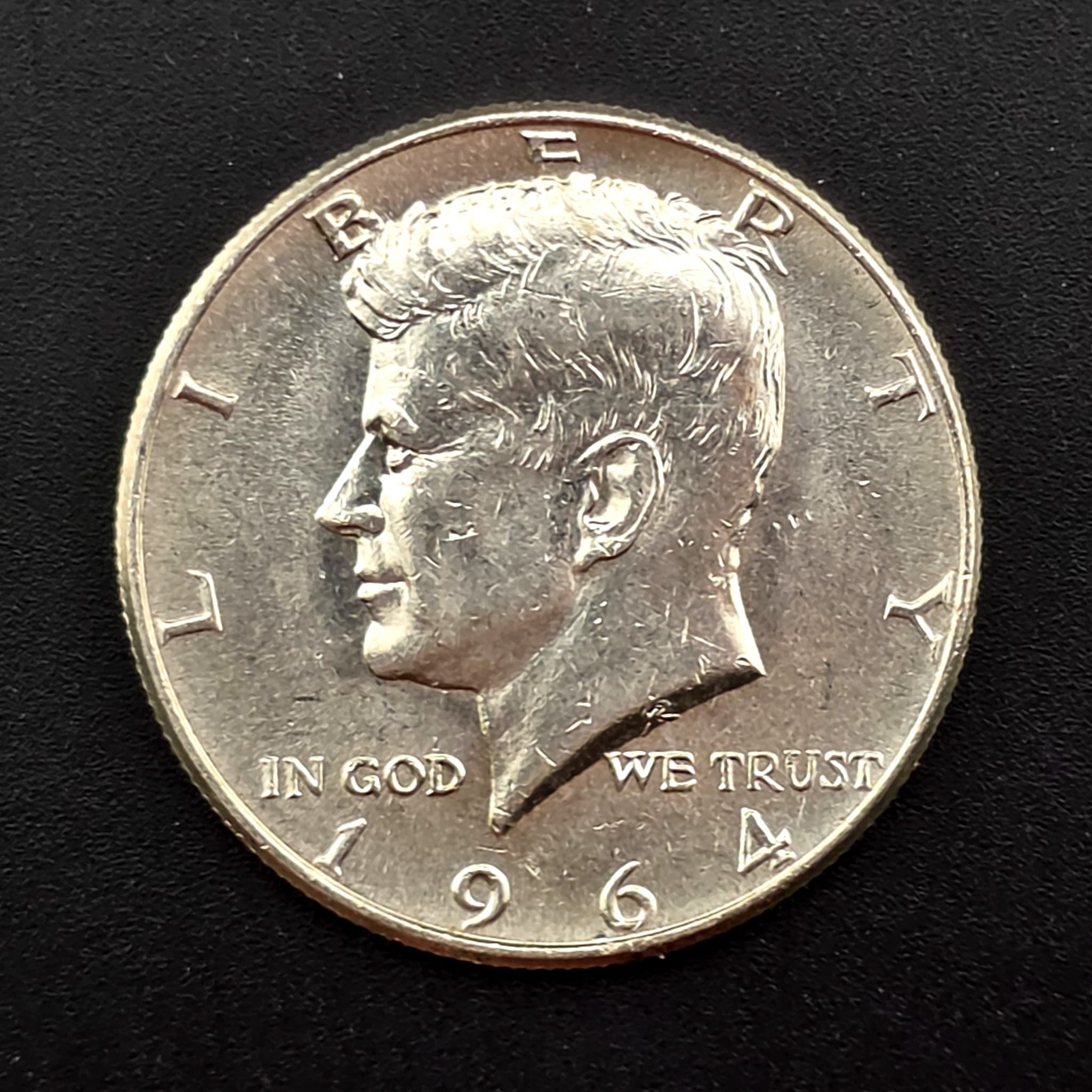 1964 Kennedy Half Dollar, 90% Silver