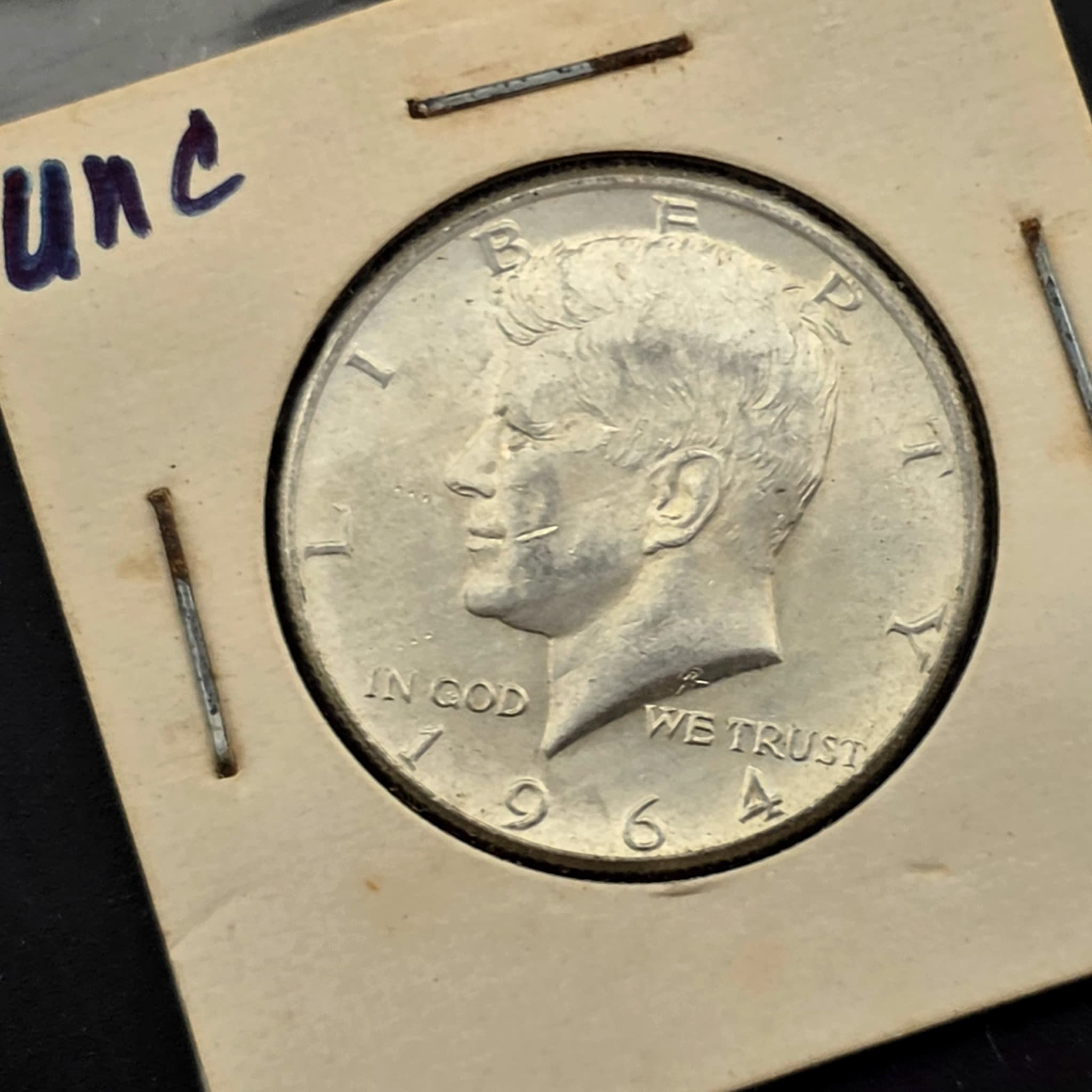 1964 Kennedy Half Dollar, 90% Silver, UNC