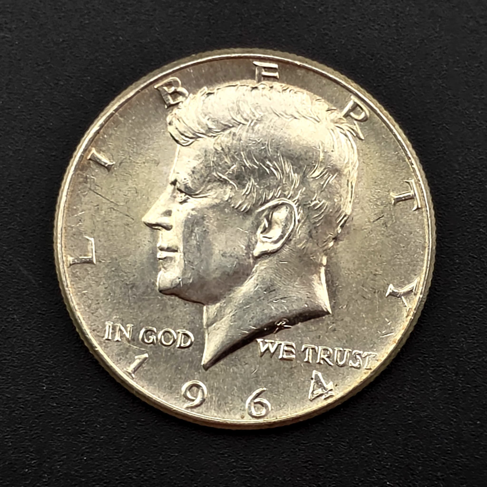 1964 Kennedy Half Dollar, 90% Silver