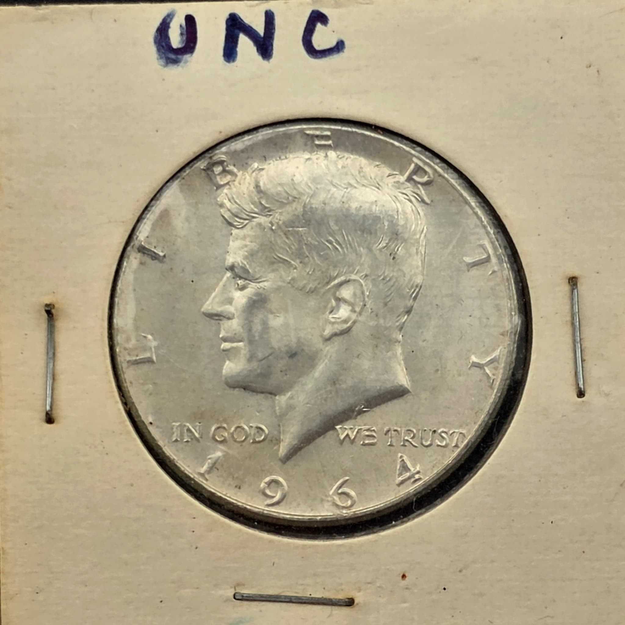 1964 Kennedy Half Dollar, 90% Silver, UNC